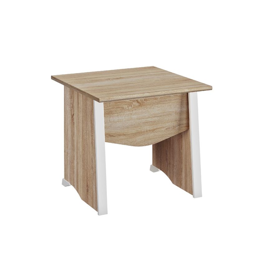 3483601132658-Bureau MAMBO - 80 cm - Pieds panneaux - Chêne Sonoma/blanc-P_405132825_1-0