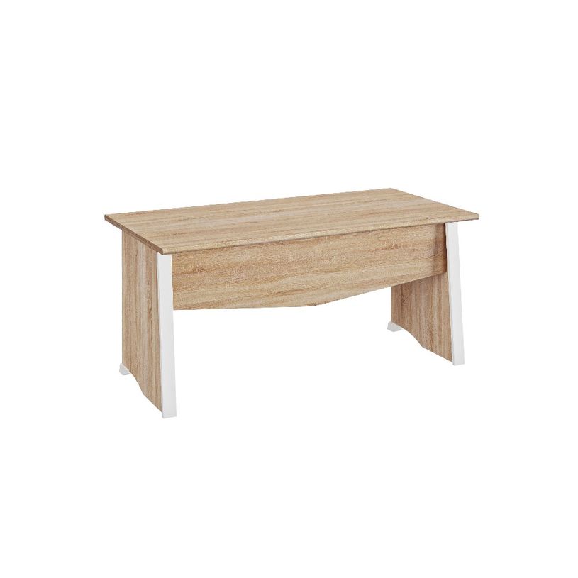 3483601132795-Bureau MAMBO - 120 cm - Pieds panneaux - Chêne Sonoma/blanc-P_405132827_1-0