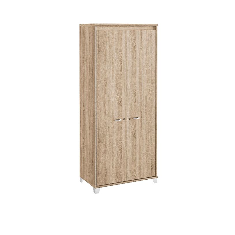 3483601133198-Armoire haute MAMBO - L80 x H187 x P46 - 2 portes - Chêne Sonoma/blanc-P_405132844_1-0
