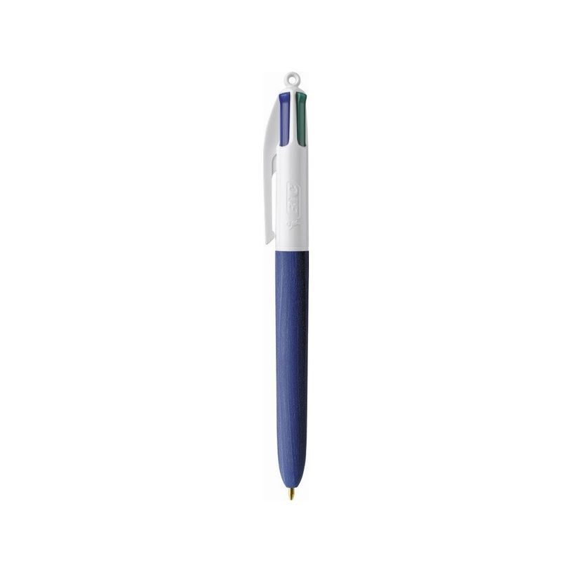3086123696976-BIC 4 Couleurs WOOD - Stylo à bille 4 couleurs - corps bleu-P_405132849_1-0