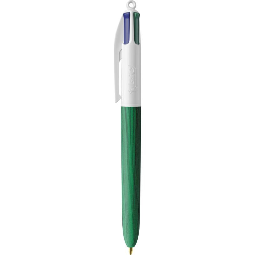 3086123696983-BIC 4 Couleurs WOOD - Stylo à bille 4 couleurs - corps vert-P_405132850_1-0