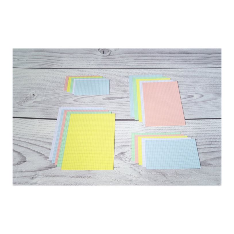 3130630132301-Exacompta - Pack de 100 Fiches Bristol - 7,4 x 10,5 cm - petits carreaux - rose-P_405132876_2-3