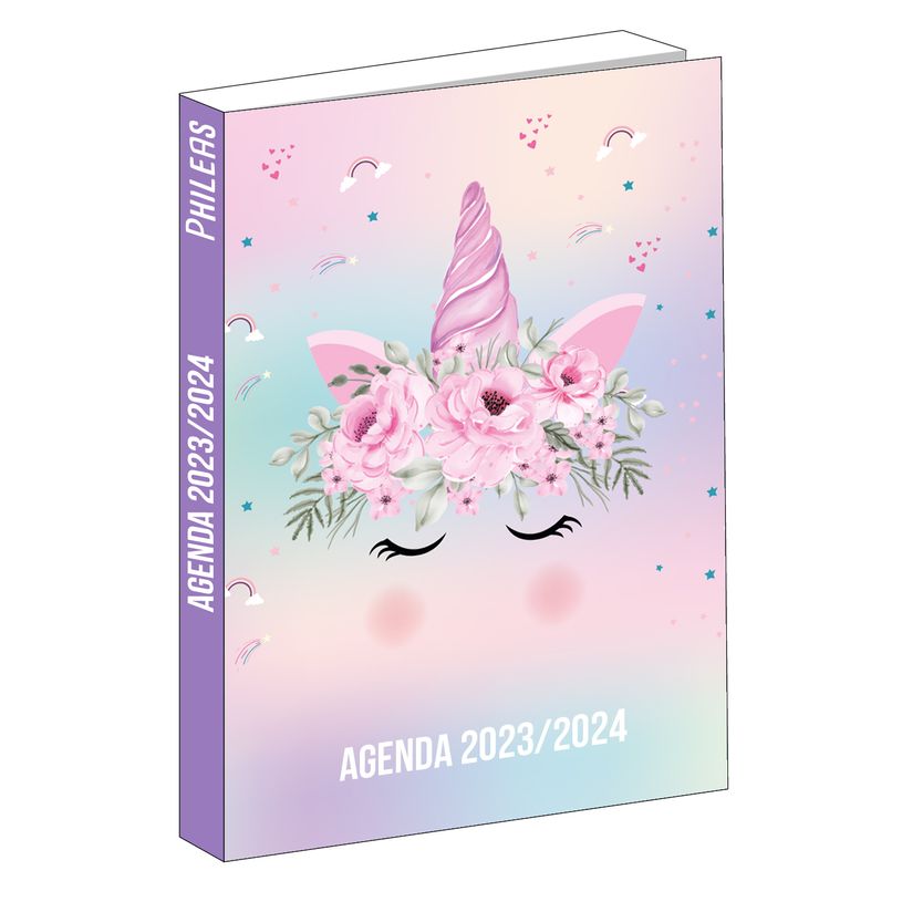 3666311016597-Agenda Phileas - 1 jour par page - 12 x 17 cm - licorne - Bagtrotter-P_405132986_1-0