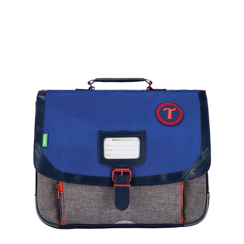 3662498000664-Cartable Tann's Pierre 38 cm - 1 compartiment - chine / bleu-P_405133022_1-0