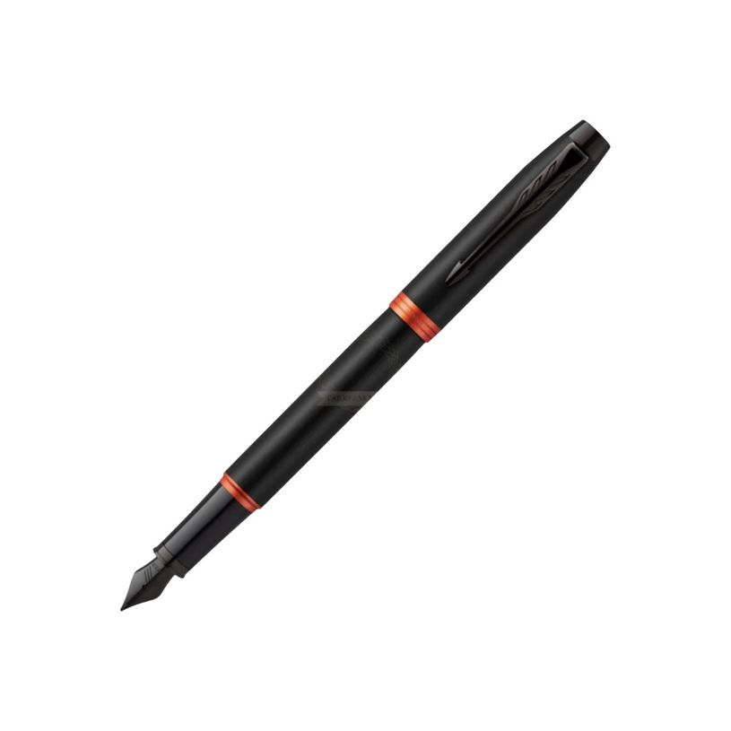 0404051330947-Parker Vibrant - Stylo plume noir - pointe fine - bague orange vif-P_405133094_1-0