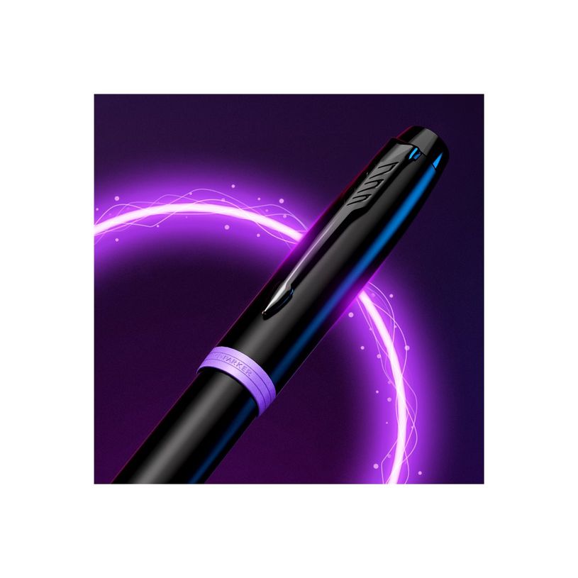 0404051330985-Parker IM Essential Vibrant Rings - Roller noir/violet - pointe fine-P_405133098_3-2