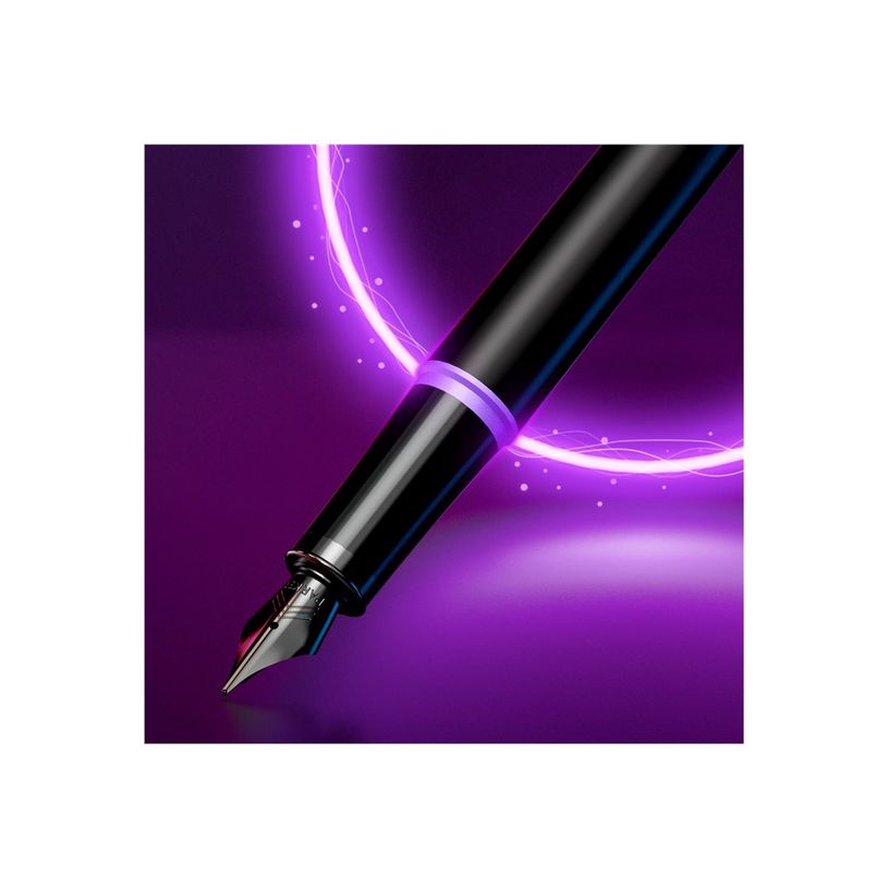 0404051330985-Parker IM Essential Vibrant Rings - Roller noir/violet - pointe fine-P_405133098_4-3