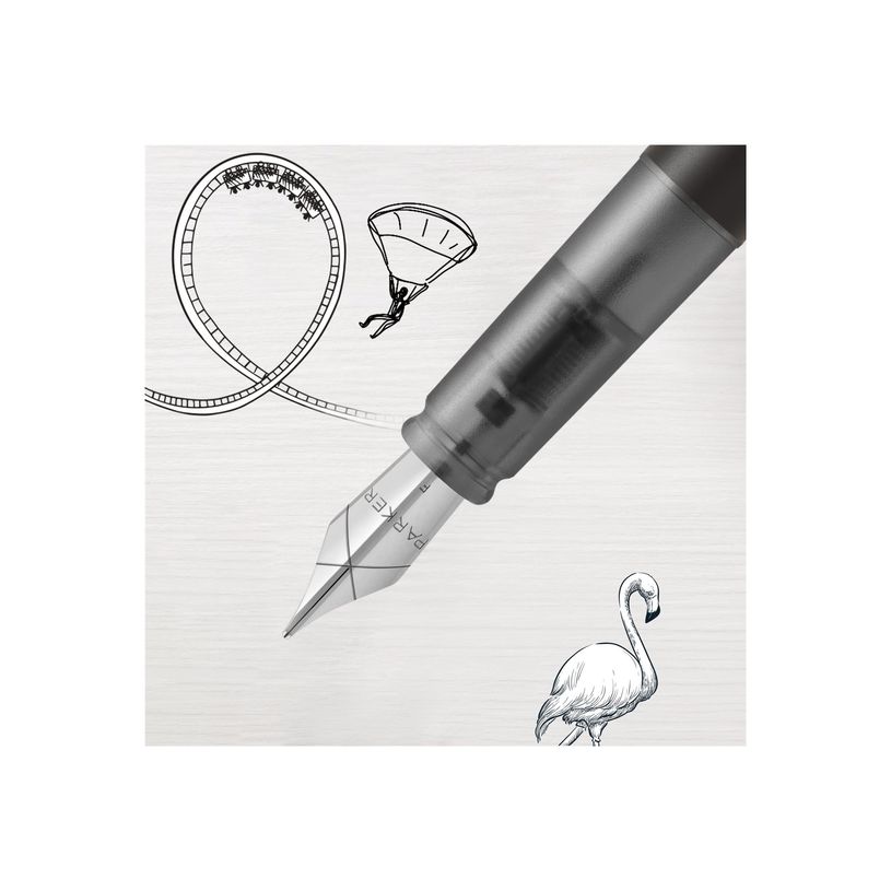 0404051331005-Parker Vector XL - Stylo plume noir - pointe moyenne - bleu-P_405133100_7-6