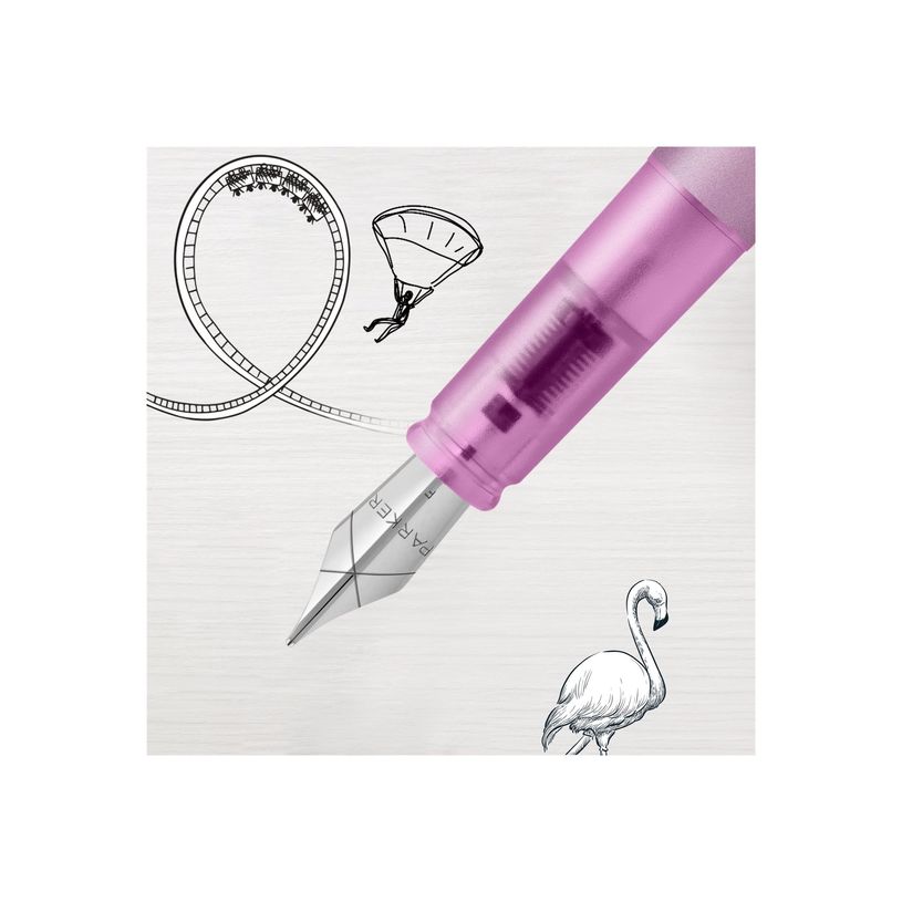 0404051331029-Parker Vector XL - Stylo plume lilas - pointe moyenne - bleu-P_405133102_3-2