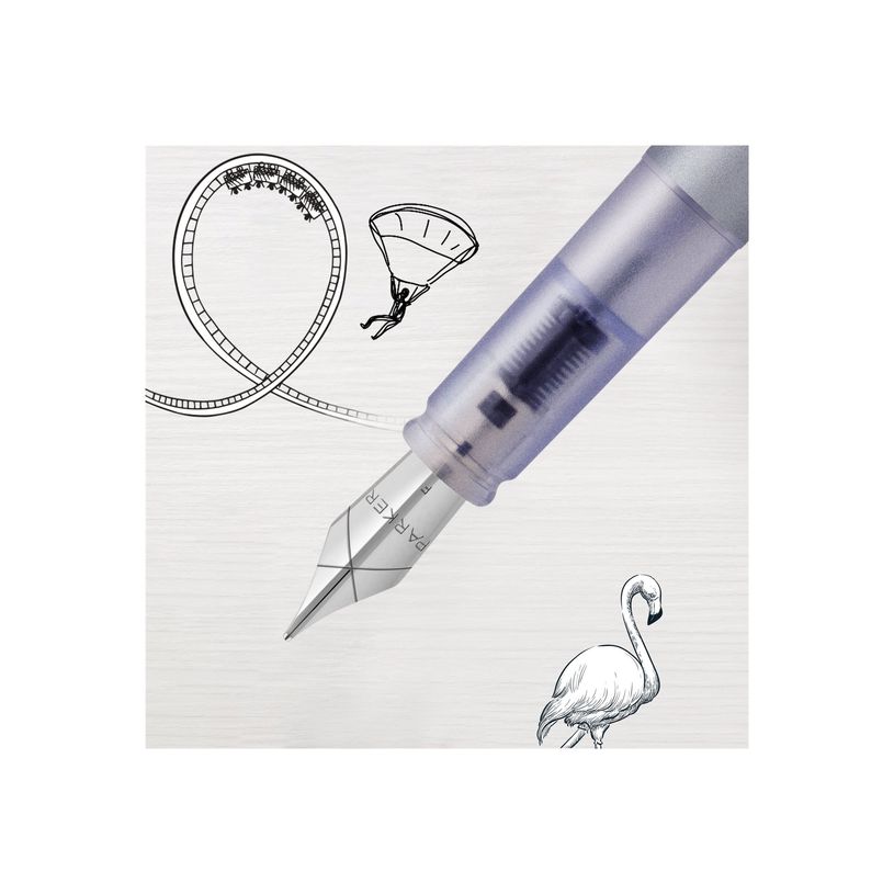 0404051331036-Parker Vector XL - Stylo plume bleu gris - pointe moyenne - bleu-P_405133103_3-1