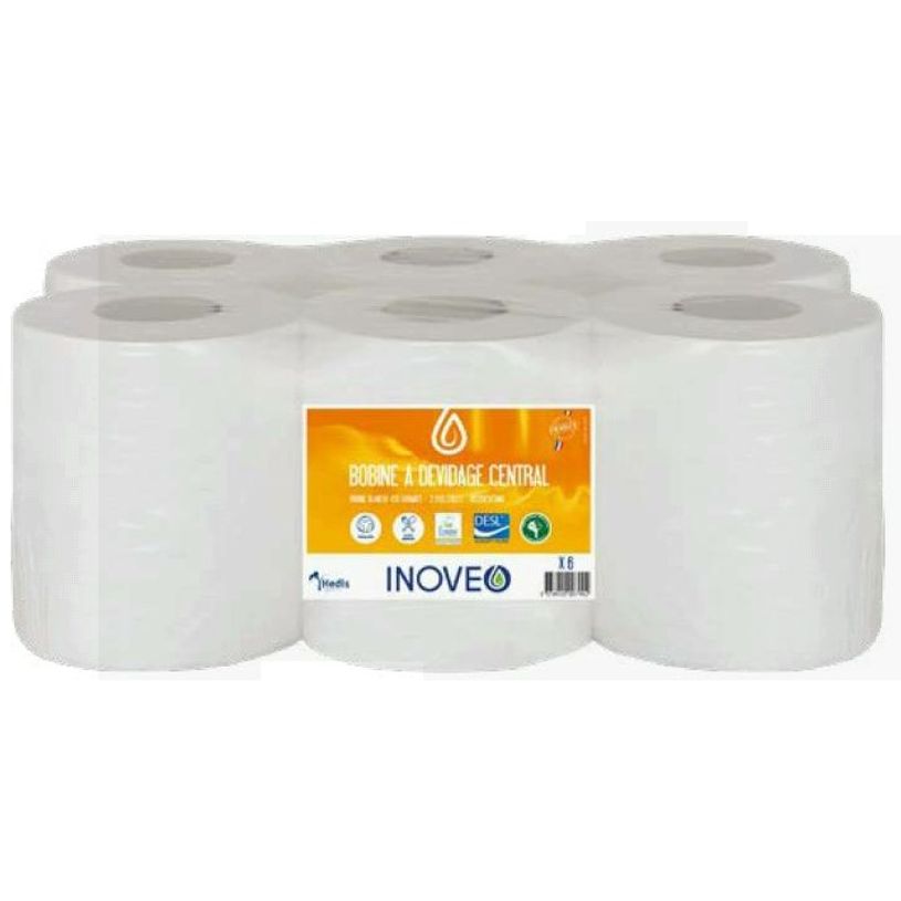 3378920007902-Bobines essuie-mains à dévidage central INOVEO – 6 rouleaux – papier recyclé – bl-P_405133223_1-0