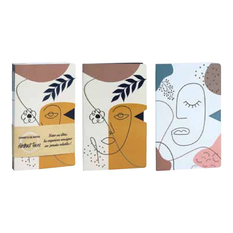 3173740249163-Ink Abstract Faces - Cahier de musique et chant - 13 x 21 cm - 64 pages - différents mod
