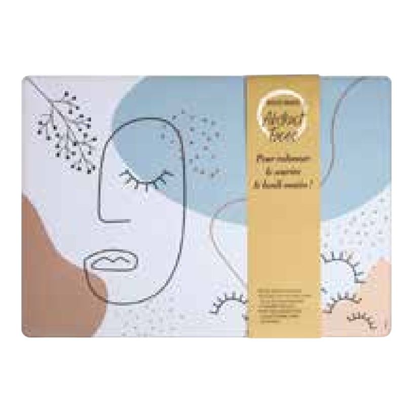 3173740249088-Carpentras - Sous-main - 35.5 x 49.5 cm - Abstact Faces-P_405133317_1-0