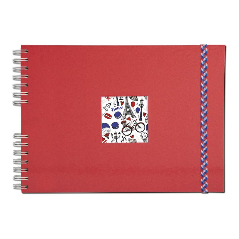 3130630151333-Exacompta French'class - Album photos à spirale 32 x 22 cm - 50 pages - rouge-P_405133371_1-0