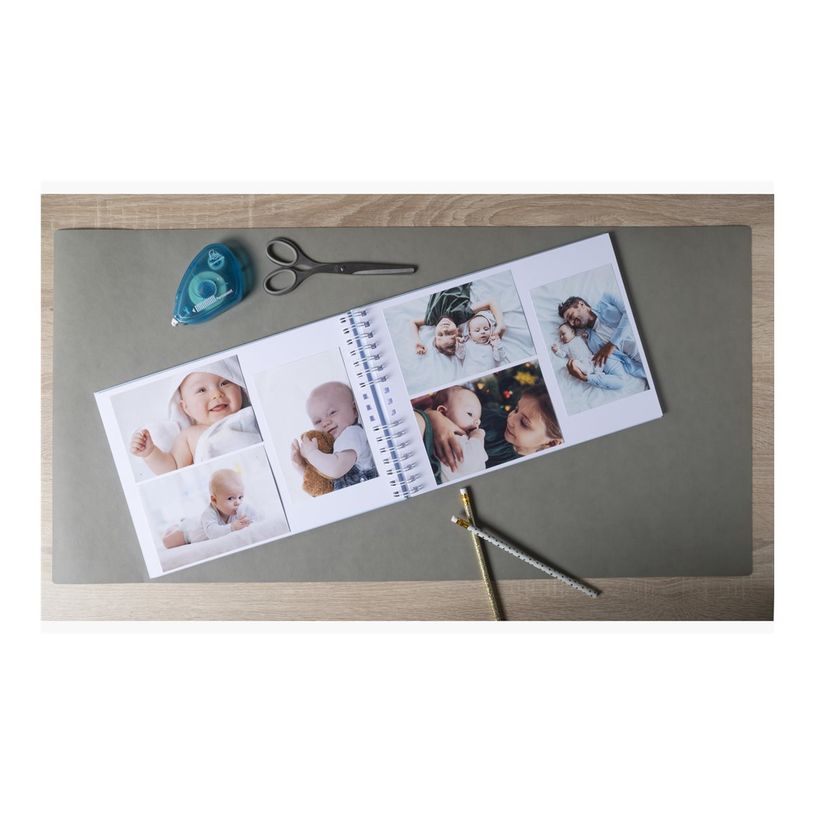 3130630163350-Exacompta Sweet - Album photos à spirale 32 x 22 cm - 50 pages - bleu-P_405133379_1-2