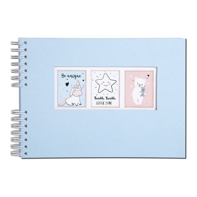 3130630163350-Exacompta Sweet - Album photos à spirale 32 x 22 cm - 50 pages - bleu-P_405133379_2-0