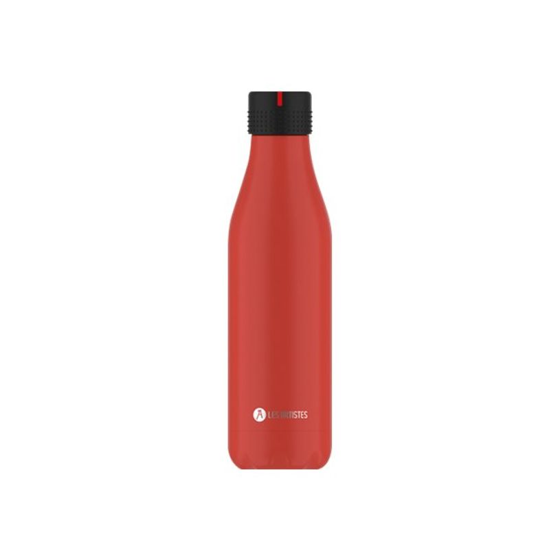 3614300019623-Les Artistes Paris - Gourde Bouteille isotherme 500 ml - rouge - acier inoxydable-P_405133508_2-1