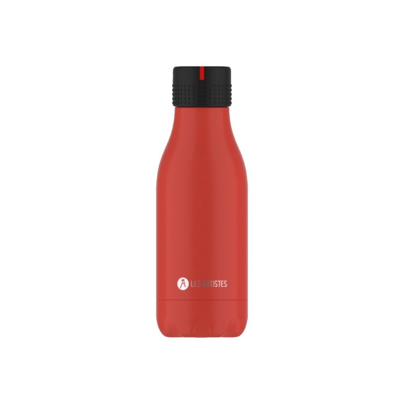 3614300019524-Les Artistes Paris - Gourde Bouteille isotherme 280 ml - rouge - acier inoxydable-P_405133509_1-0