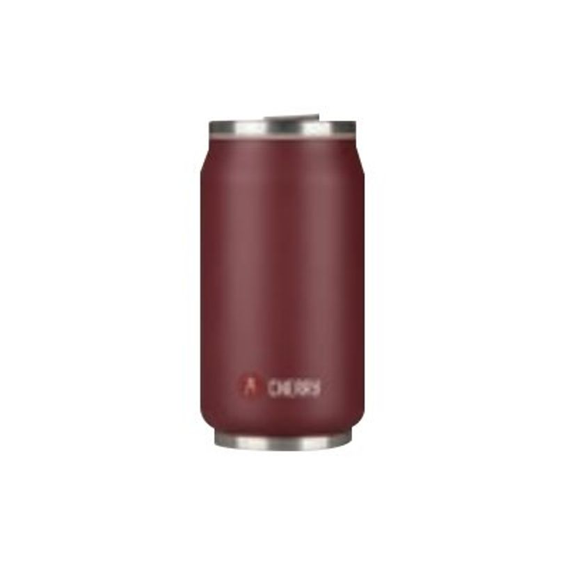 3614300018732-Les Artistes Paris - Gourde Bouteille isotherme 280 ml - cerise - acier inoxydable-P_405133512_1-0