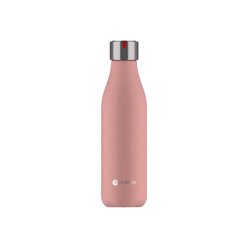 3614300043239-Les Artistes Paris - Gourde Bouteille isotherme 500 ml - rose - acier inoxydable-P_405133530_1-0