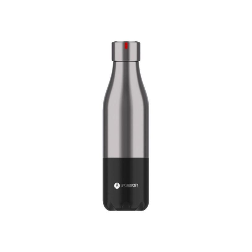 3614300042447-Les Artistes Paris - Gourde Bouteille isotherme 500 ml - inox et noir - acier inoxydable-P_405133538_1-0