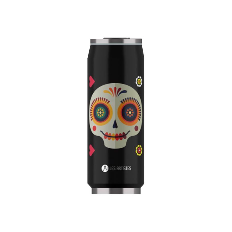3614300043000-Les Artistes Paris - Canette isotherme - Sugar skull - 500 ml - acier inoxydable-P_405133577_1-0