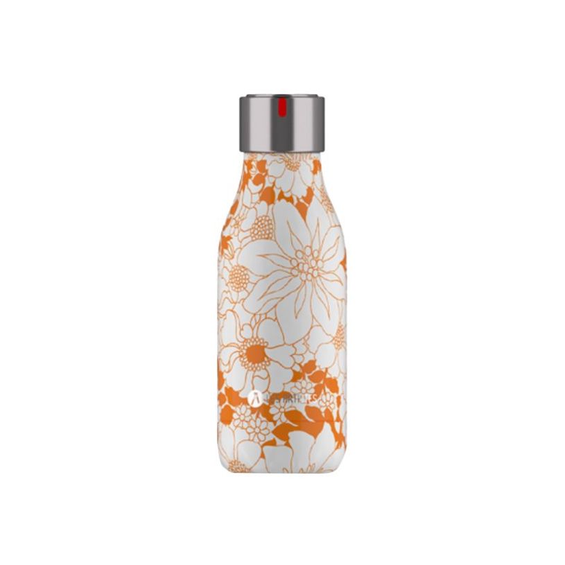 3614300042874-Les Artistes Paris - Gourde Bouteille isotherme 280 ml - Orange flower - acier inoxydable-P_405133592_1-0