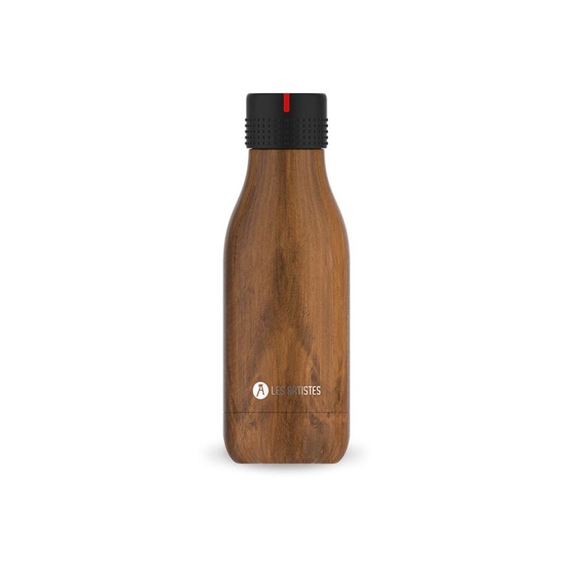3614300019579-Les Artistes Paris - Gourde Bouteille isotherme 280 ml - bois - acier inoxydable-P_405133609_6-3