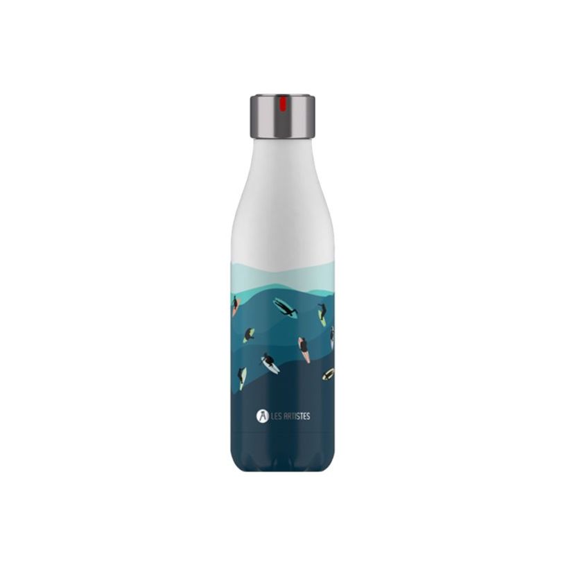 3614300043086-Les Artistes Paris - Gourde Bouteille isotherme 500 ml - Surf - acier inoxydable-P_405133616_1-0