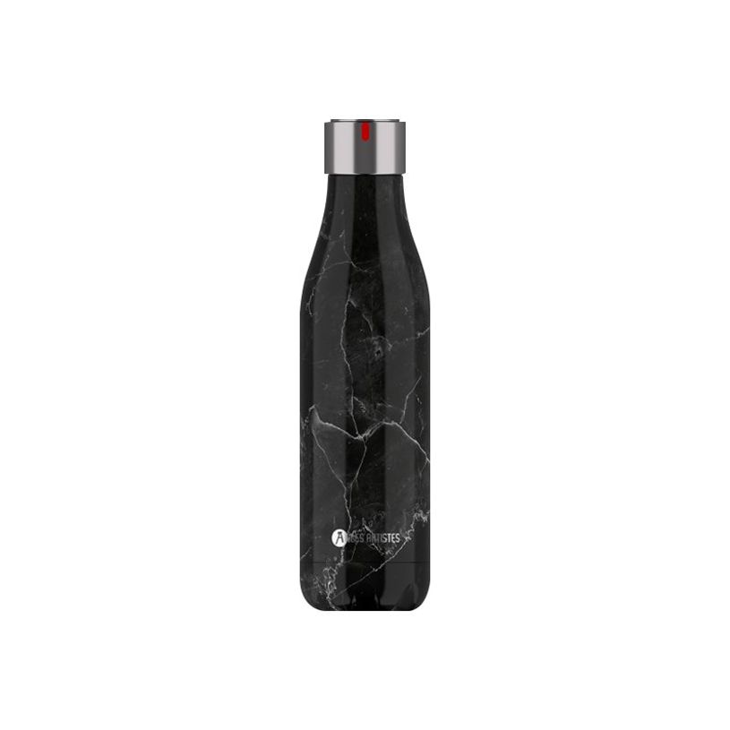 3614300042898-Les Artistes Paris - Gourde Bouteille isotherme 750 ml - marbre noir - acier inoxydable-P_405133657_1-0