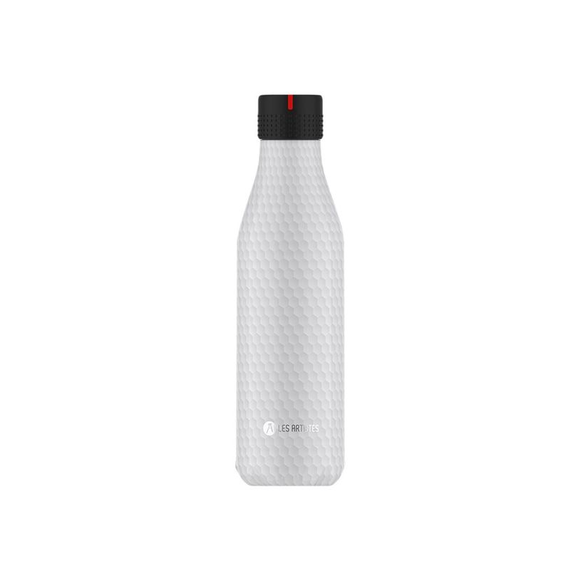 3614300081446-Les Artistes Paris - Gourde Bouteille isotherme 500 ml - blanc nid d'abeilles - acier inox-P_405133670_4-2