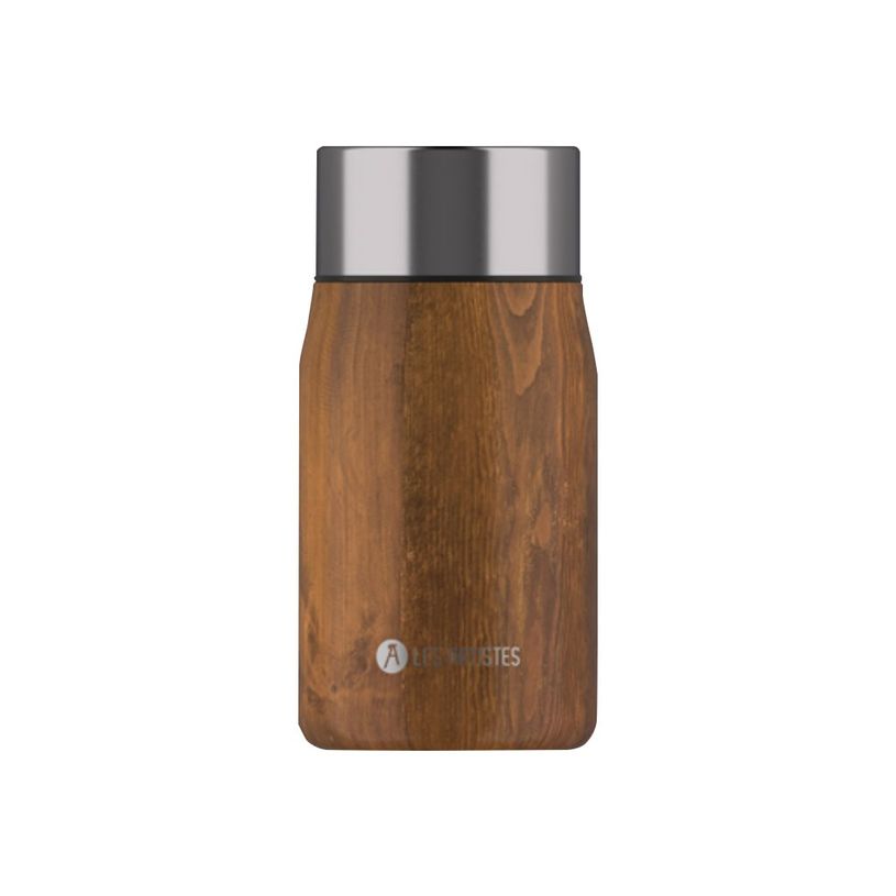 3614300023156-Les Artistes Paris - Boîte à déjeuner isotherme - bois - 700 ml - acier inoxydable-P_405133676_1-0