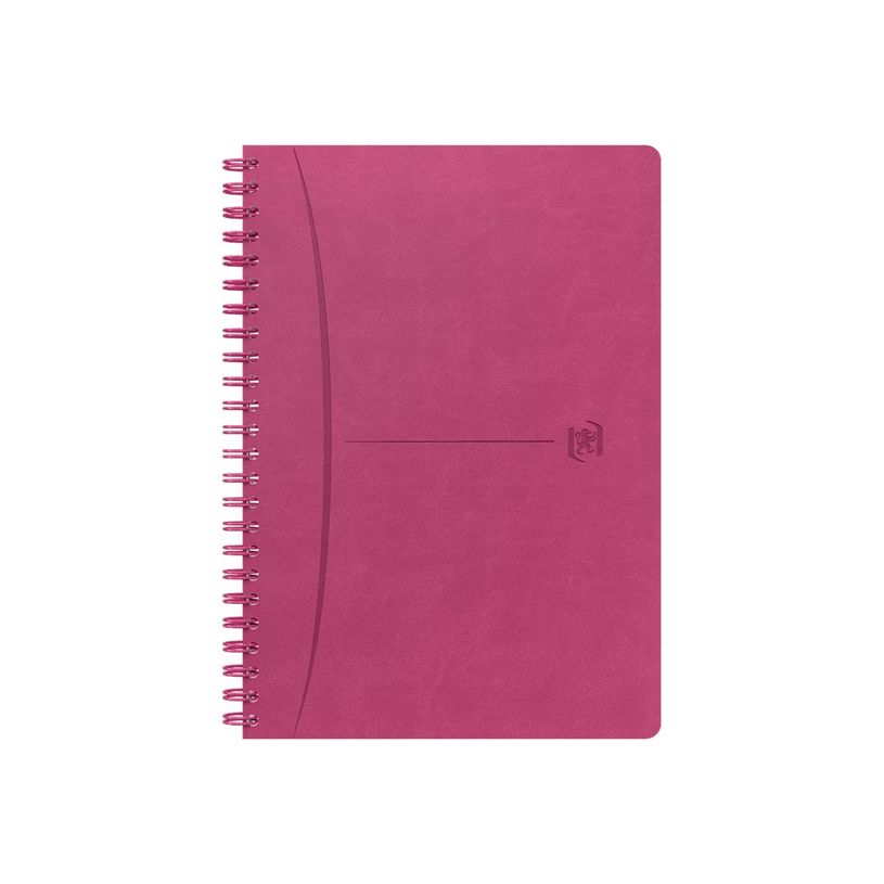 3020120182278-Oxford Office Signature - Carnet de notes à spirale - A5 - ligné - 160 pages - fuchsia-P_405133888_1-0