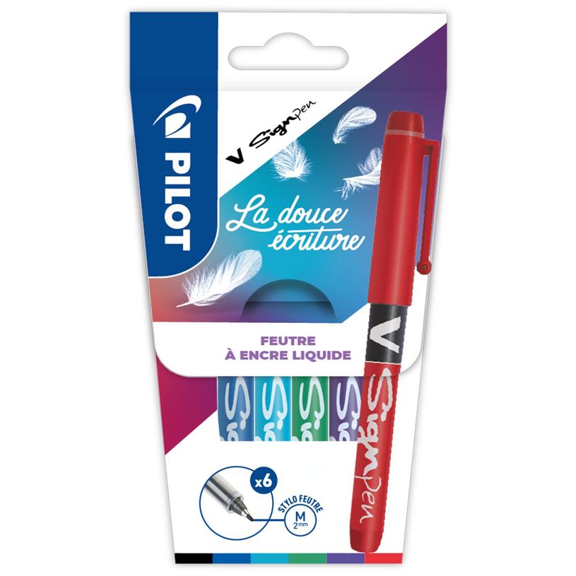 3131911321391-Stylo feutre V Sign Pen - étui de 6 pièces-P_405133927_1-0