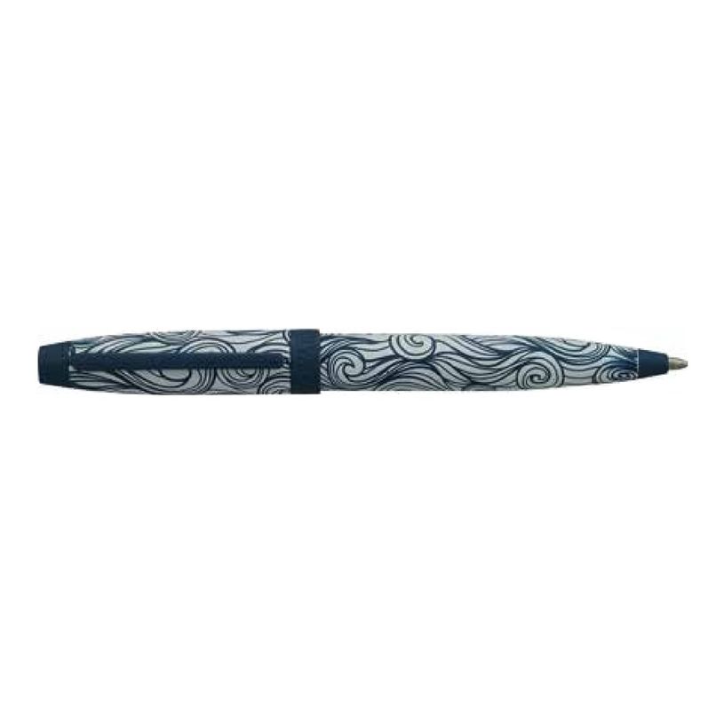 3219918252761-Enzo Varini Mini Taormina Tropea - Stylo à bille - acier blanc motif bleu-P_405133940_1-0
