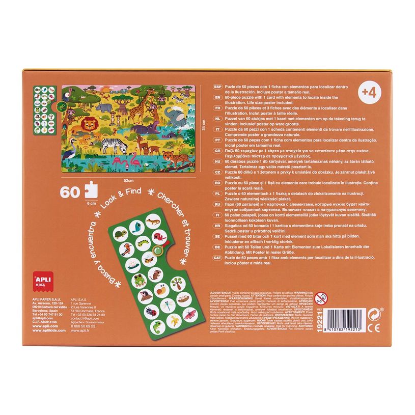 8410782192213-APLI kids - Puzzle junior - 60 pièces - Observation-P_405133977_1-1