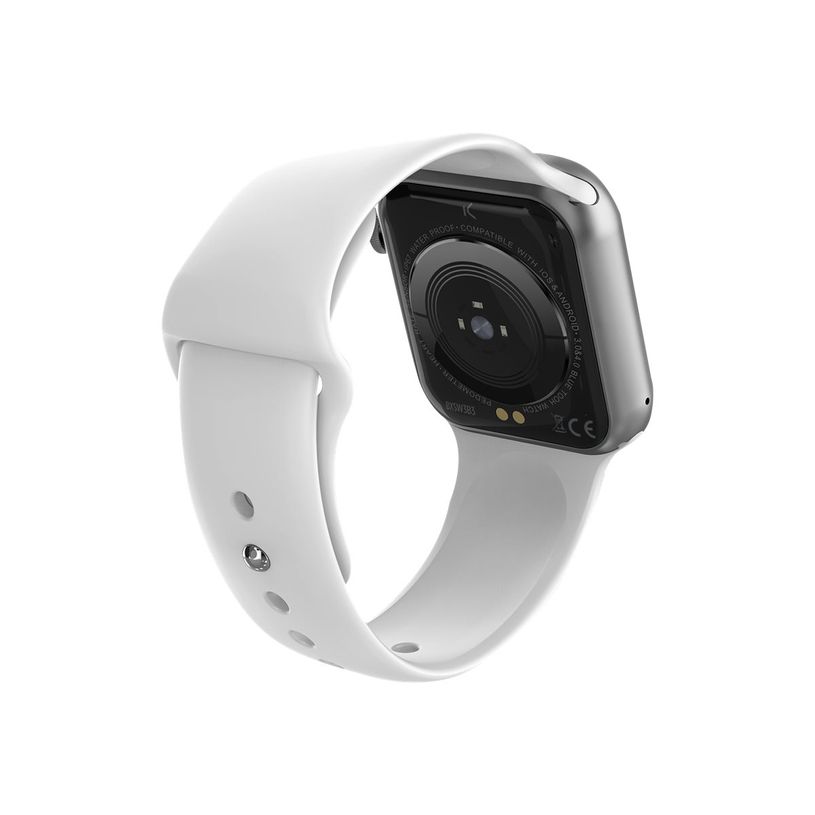 8427542120454-Ksix Urban 3 - 44 mm - montre intelligente avec bande - silicone - blanc - affichage 1.69"-P_405133993_5-4