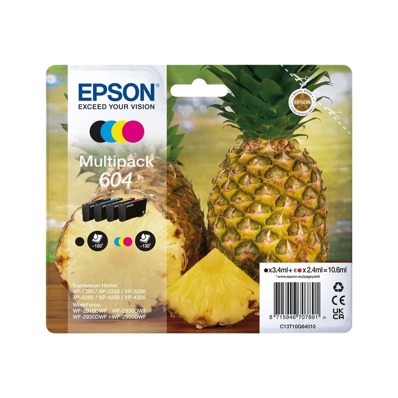 8715946707891-Epson 604 Ananas - pack de 4 - noir, jaune, cyan, magenta - cartouche d'encre originale-P_405134459_2-1