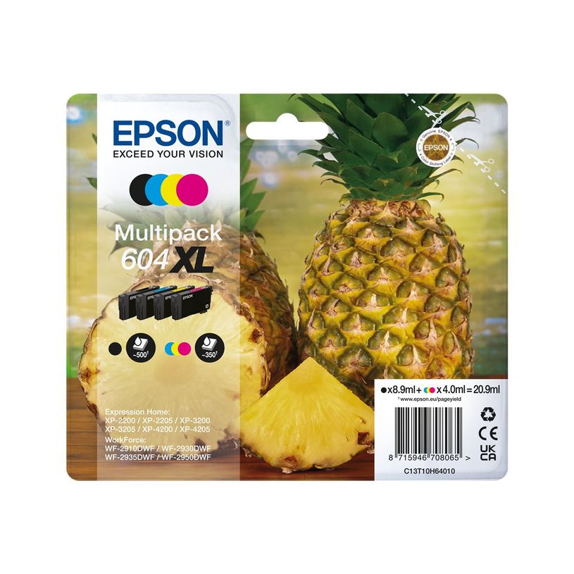 8715946708065-Epson 604XL Ananas - pack de 4 - noir, jaune, cyan, magenta - cartouche d'encre originale-P_405134460_2-1