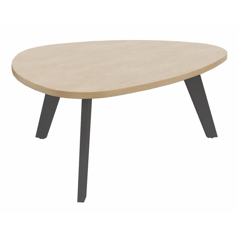 3253310179806-Table basse galet - L100xH42xP90/80 - pied carbone - plateau imitation chêne clair-P_405134554_1-0