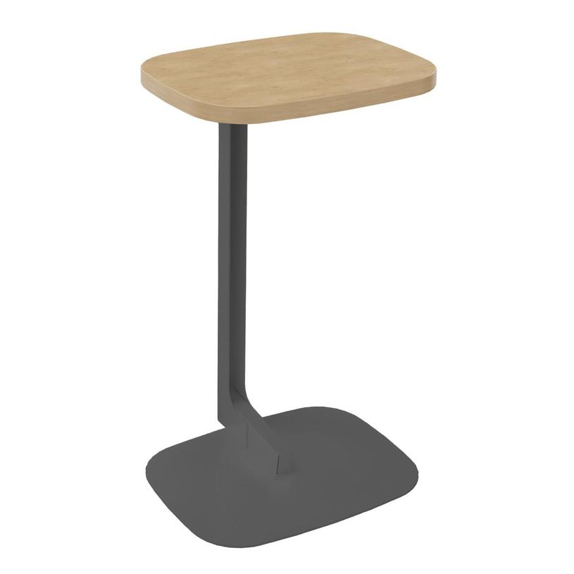 3253310179721-Gueridon ILO - L40xP30xH66cm - pieds carbone - finition chêne clair-P_405134648_1-0