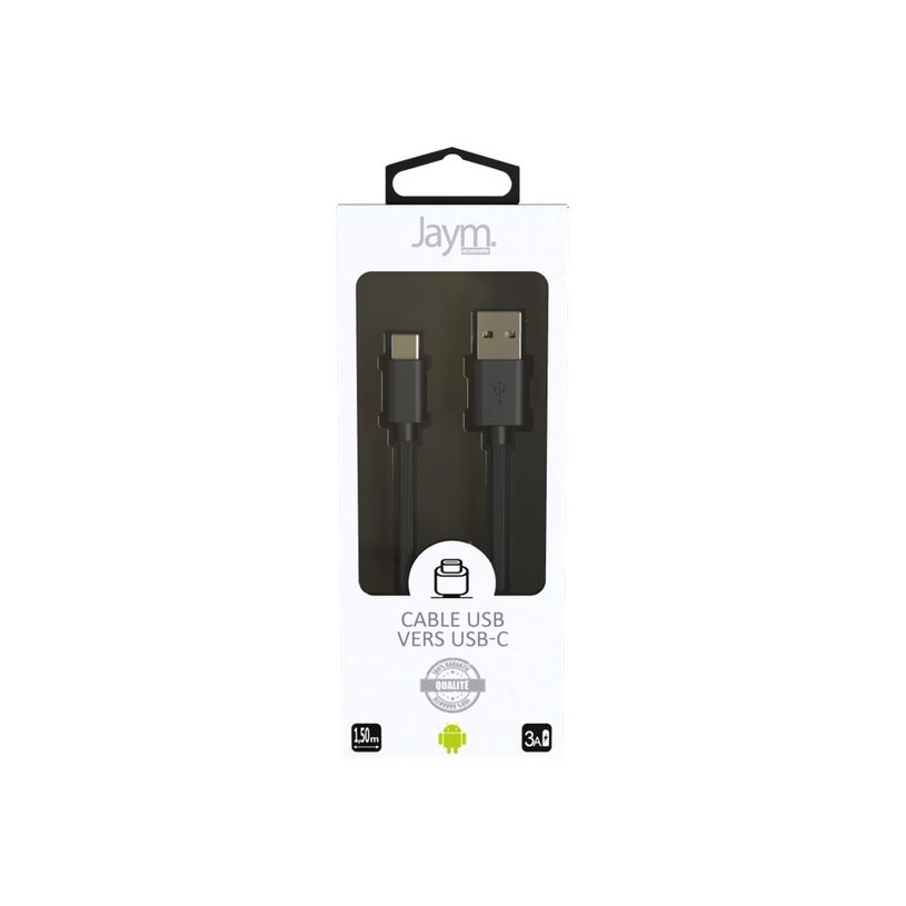 3701263512466-JAYM POP Collection - câble de charge et de synchronisation USB/USB-C - 1.5 m - noir-P_405134704_3-0