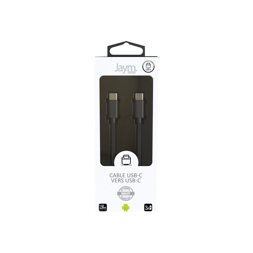 3701263514729-JAYM POP Collection - câble de charge et de synchronisation USB-C/USB-C - 1.5 m - noir-P_405134707_1-0