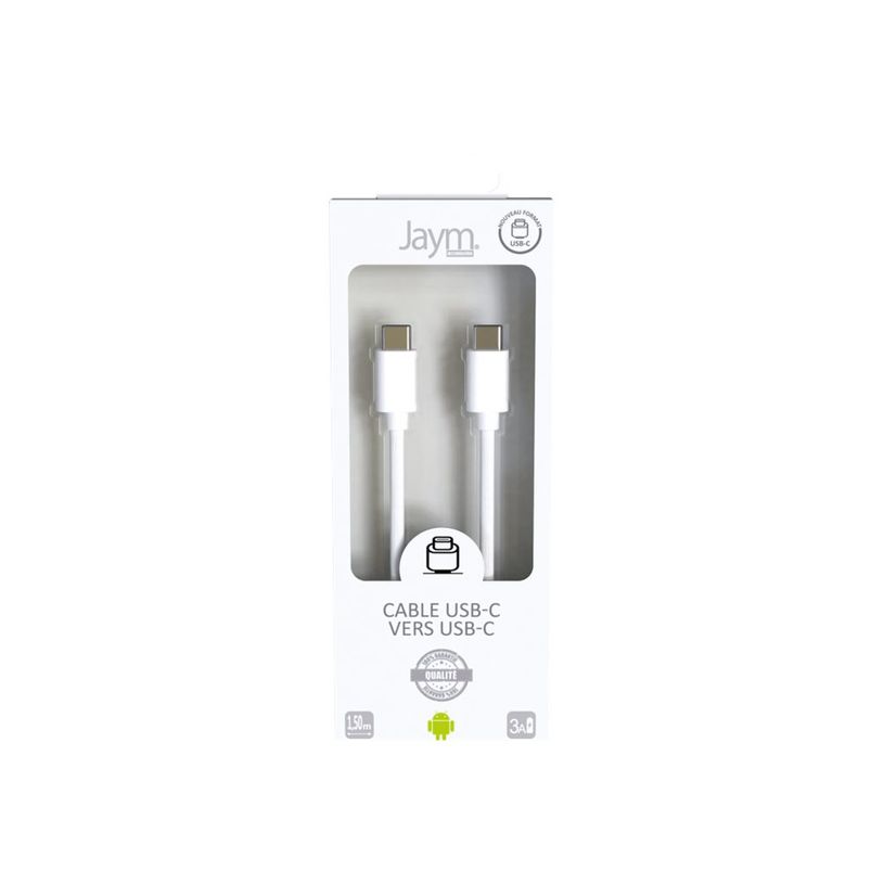 3701263514712-JAYM POP Collection - câble de charge et de synchronisation USB-C/USB-C - 1.5 m - blanc-P_405134708_4-0