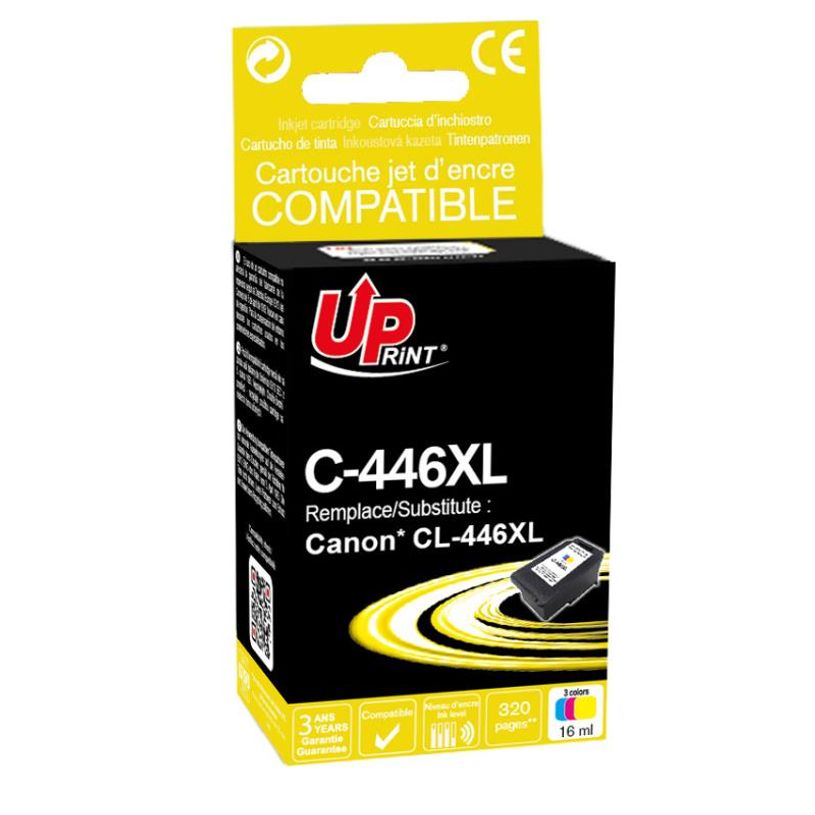 3584770903558-Cartouche compatible Canon C-446XL - couleur (cyan, magenta, jaune) - Uprint--0