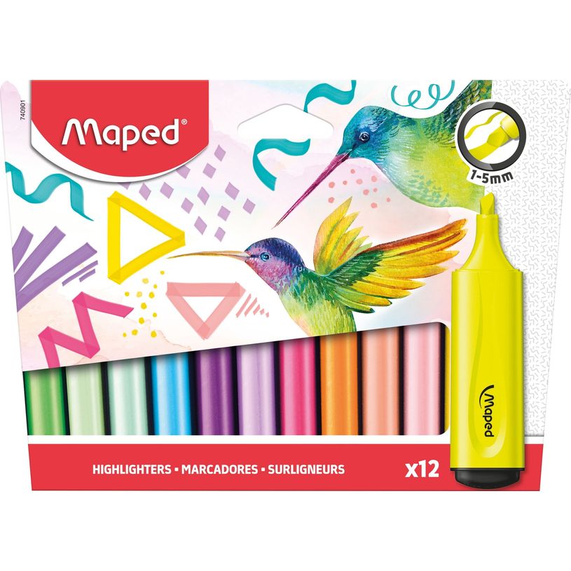 3154147409015-Maped Fluo'peps Classic - Pack de 12 surligneurs - couleurs assorties fluo et pastel-P_405137066_1-0