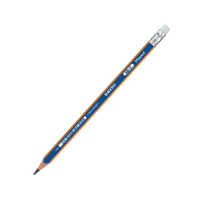 3154148518211-Maped Black'Peps - Crayon à papier - HB - Embout gomme-P_405137088_1-0