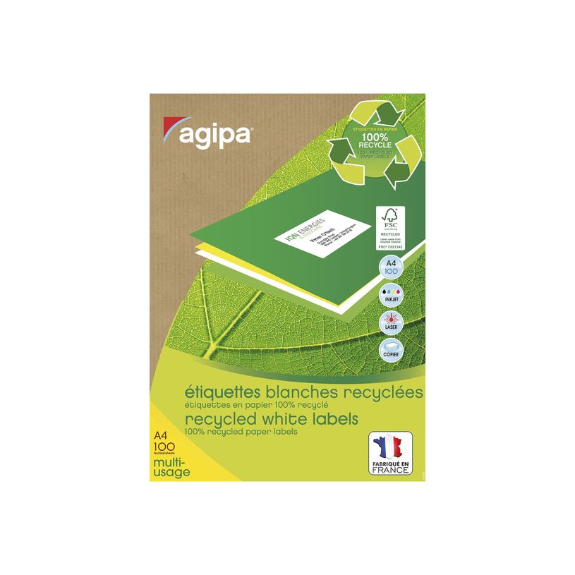 3270241011869-Apli Agipa - 2400 Étiquettes 100% recyclées blanches multi-usages - 70 x 35 mm - coins d-P_405137213_1-2