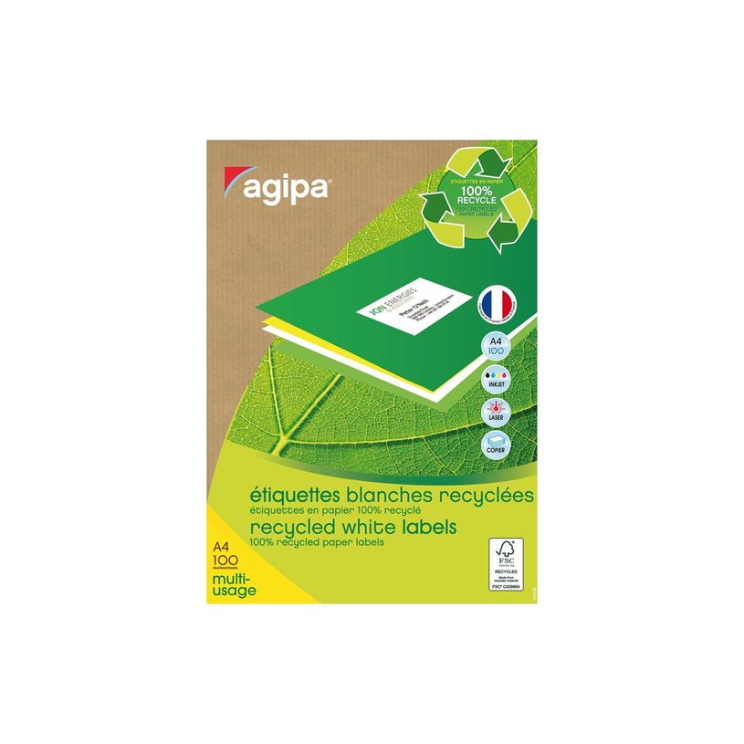 3270241011913-Apli Agipa - 1400 Étiquettes 100% recyclées blanches multi-usages - 105 x 42,4 mm - coin-P_405137218_1-3