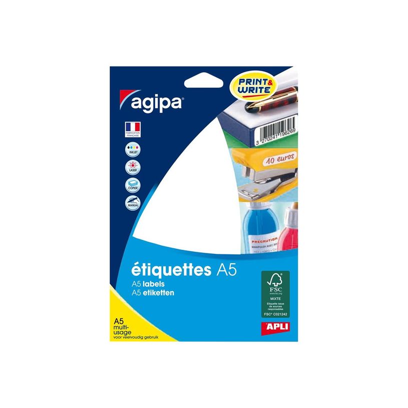 3270241003154-Apli Agipa - Etui A5 - 128 Étiquettes blanches multi-usages - 105 x 37 mm - coins droits -P_405137234_1-1